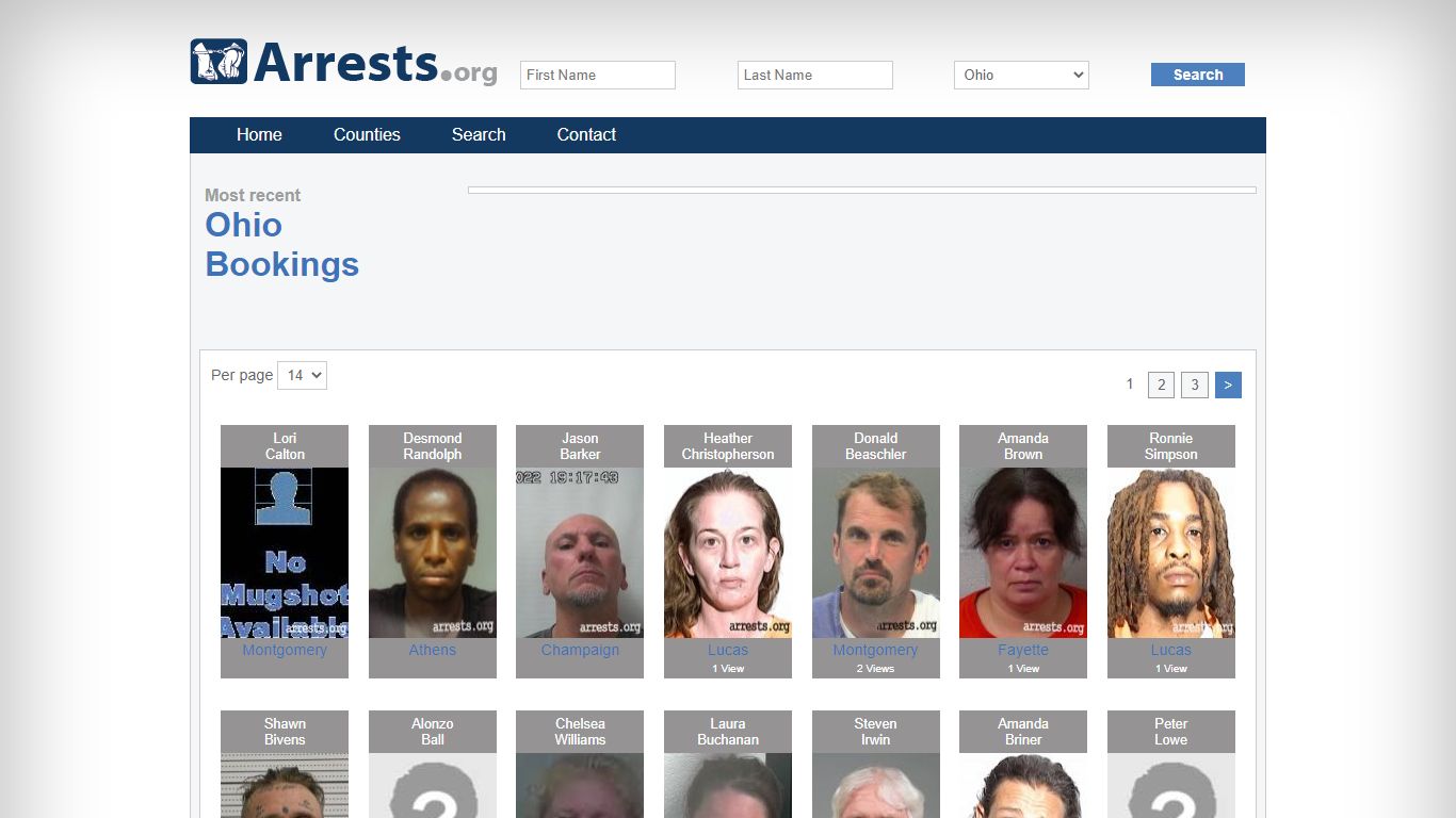 Ohio Arrests and Inmate Search